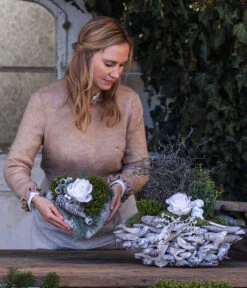 Grabgesteck Stille, Herzförmig, Ca. B25/H22/T25 Cm -Haus Pflanzen Welt 6462956 WE MO 002 SerieStillePremiumAllerheiligen202301