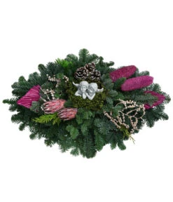 Grabbukett, Oval, Pink, Ca. B70/H20/T40 Cm