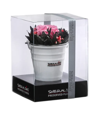 Dehner Arrangement Mit Longlife-Rose Ida, Rosa, Ca. Ø7,5/H15 Cm -Haus Pflanzen Welt 6536858 WE FS 001 LLArrangIdaRosa