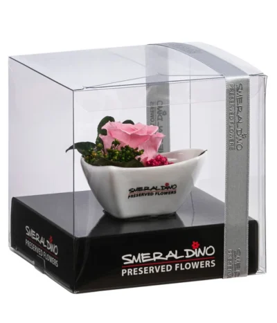 Dehner Herzschale Mit Longlife-Rose Aneta, Rosa, Ca. B7/H5 Cm -Haus Pflanzen Welt 6537641 WE FS 001 LL HerzAnetaROSA