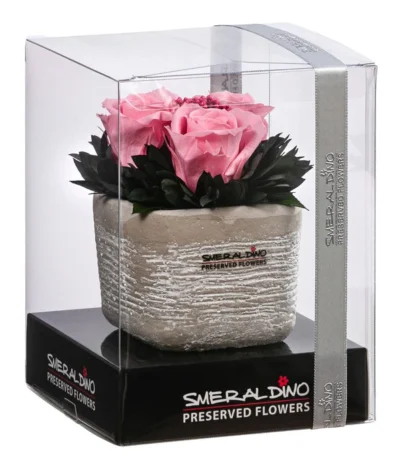 Dehner Arrangement Mit Longlife-Rose Ina Light, Rosa, Ca. B8/H10/T8 Cm -Haus Pflanzen Welt 6537682 WE FS 001 LL InaLightRosa