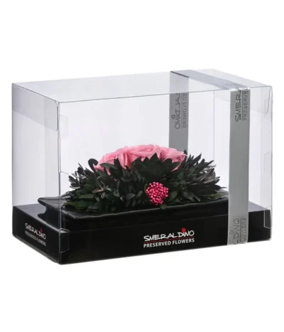 Dehner Arrangement Mit Longlife-Rose Cloe, Rosa, Ca. B19/H6/T10 Cm -Haus Pflanzen Welt 6537716 WE FS 001 LL Arrang CloeROSA
