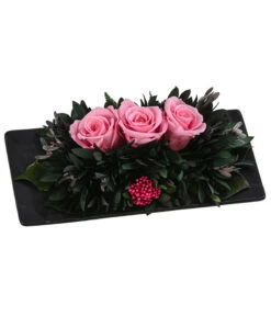 Dehner Arrangement Mit Longlife-Rose Cloe, Rosa, Ca. B19/H6/T10 Cm
