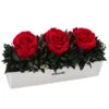 Dehner Keramik-Jardiniere Mit Longlife-Rose Elen, Rot, Ca. B23/H11/T7 Cm