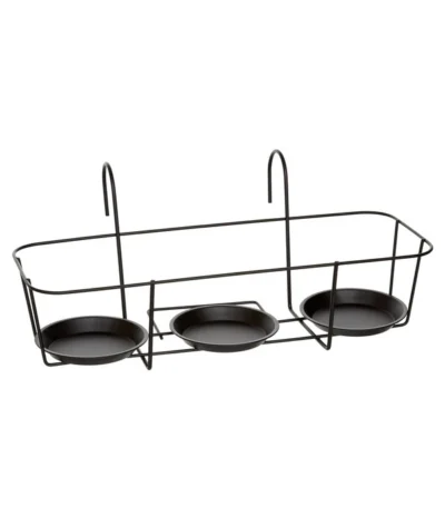 Dehner Metall-Balkonblumentopfhalter Triplo, Ca. B48,5/H20/T19 Cm