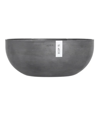 Ecopots Kunststoff-Schale Sofia Wall Mit Wassersystem, Oval, Grau, Ca. B43/H17,5/T25 Cm