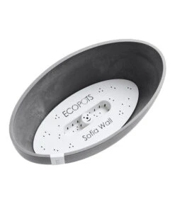 Ecopots Kunststoff-Schale Sofia Mit Wassersystem, Oval, Grau, Ca. B43/H17,5/T25 Cm -Haus Pflanzen Welt 6614713 WE DE 001 EcopotsKunststoffSchaleSofiabreitovalgrau