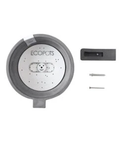 Ecopots Kunststoff-Topf Amsterdam Wall, Rund, Grau, Ca. Ø21,8/H17,5 Cm -Haus Pflanzen Welt 6614887 WE DE 002 EcopotsKunststoffTopfAmsterdamWallrundgrau