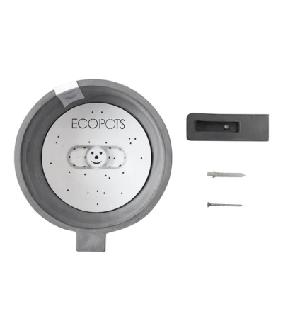 Ecopots Kunststoff-Topf Amsterdam Wall, Rund, Grau, Ca. Ø21,8/H17,5 Cm -Haus Pflanzen Welt 6614887 WE DE 002 EcopotsKunststoffTopfAmsterdamWallrundgrau