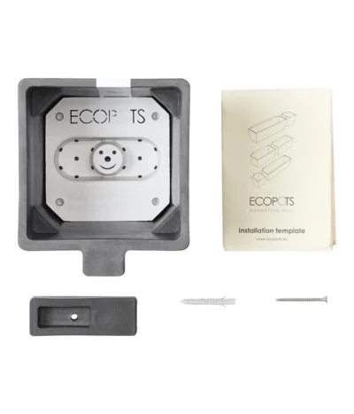 Ecopots Kunststoff-Kasten Manhattan Mit Wassersystem, Grau -Haus Pflanzen Welt 6614895 WE DE 002 EcopotsKunststoffTopfManhattanWallSmitWassersystemquadratischgrau