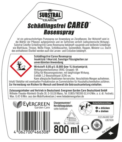 Substral® Celaflor® Schädlingsfrei Careo® Rosenspray, 800 Ml 5 Substral® Celaflor® Schädlingsfrei Careo® Rosenspray, 800 Ml -Haus Pflanzen Welt 6632145 WE FS 002 CareoRosenspray800ml