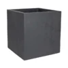 EDA-plastiques Kunststoff-Topf Basalt, Quadratisch, Anthrazit, Ca. B49,5/H49,5/T49,5 Cm -Haus Pflanzen Welt 6640460 WE FS 001 PflanzkuebelBasalt