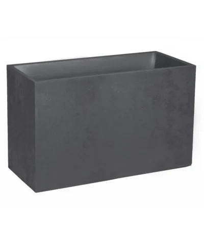 EDA-plastiques Kunststoff-Blumenkasten Basalt, Rechteckig, Anthrazit, Ca. B99,5/H60/T39,5 Cm