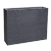 EDA-plastiques Kunststoff-Blumenkasten Graphit Loft XL, Rechteckig, Anthrazit, Ca. B99,5/H78,5/T29,5 Cm -Haus Pflanzen Welt 6640536 WE FS 001 PflanzkuebelBasalt