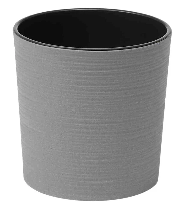Siena Garden Kunststoff-Topf ECO Lens, Rund, Grau, Ca. Ø25/H25 Cm, 2er-Set 4 Siena Garden Kunststoff-Topf ECO Lens, Rund, Grau, Ca. Ø25/H25 Cm, 2er-Set – Bild 2