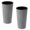 Siena Garden Kunststoff-Säulen ECO Locon, Konisch, Grau, Ca. Ø30/H57 Cm, 2er-Set 2 Siena Garden Kunststoff-Säulen ECO Locon, Konisch, Grau, Ca. Ø30/H57 Cm, 2er-Set -Haus Pflanzen Welt 6655005 WE FS 001 PflangefaesseEcoLocon30Grau
