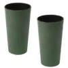 Siena Garden Kunststoff-Säulen ECO Locon, Konisch, Grün, Ca. Ø30/H57 Cm, 2er-Set -Haus Pflanzen Welt 6655021 WE FS 001 PflangefaesseEcoLocon30Gruen