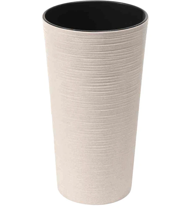 Siena Garden Kunststoff-Topf ECO Locon, Konisch, Weiß, Ca. Ø25/H46,5 Cm, 2er-Set 4 Siena Garden Kunststoff-Topf ECO Locon, Konisch, Weiß, Ca. Ø25/H46,5 Cm, 2er-Set – Bild 2