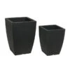 Farmet Kunststoff-Topf-Set Hydrus, Quadratisch, Anthrazit, 2-teilig -Haus Pflanzen Welt 6657316 WE FS 001 WE FS 001 FarmetNewHydrusTopfset