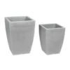 Farmet Kunststoff-Topf-Set Hydrus, Quadratisch, Grau, 2-teilig 1 Farmet Kunststoff-Topf-Set Hydrus, Quadratisch, Grau, 2-teilig -Haus Pflanzen Welt 6657324 WE FS 001 FarmetNewHydrusTopfset