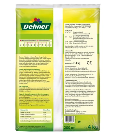 Dehner Frühjahr- Und Starter-Rasendünger, 4 Kg -Haus Pflanzen Welt 6694475 WE DE 001 DehnerFruehjahrundStarterRasenduenger4kg