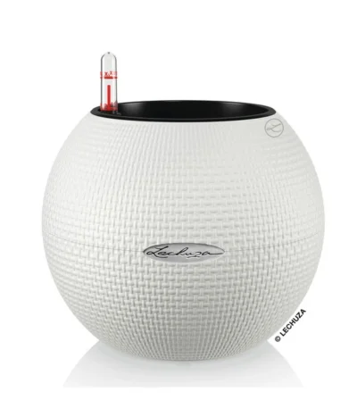 LECHUZA® PURO Color, All-in-One-Set, Inkl. Makramee-Aufhängung -Haus Pflanzen Welt 6695415 WE FS 002 PuroColor20Weiss