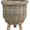 Van Der Leeden Rattan-Topf Mit Füßen, Rund, Grau, Ca. Ø34/H40 Cm 1 Van Der Leeden Rattan-Topf Mit Füßen, Rund, Grau, Ca. Ø34/H40 Cm -Haus Pflanzen Welt 6697395 WE FS 001 VanderLeedenRattanTopfmitFuessenrundgrau