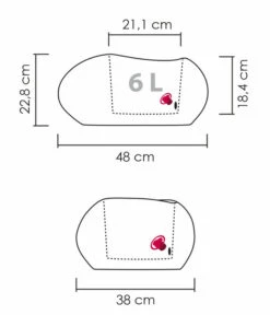 Scheurich Kunststoff-Topf Flow, Oval -Haus Pflanzen Welt 6701247 WE BG 001 ScheurichTopfFlowOval