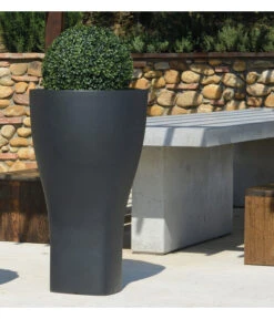 Farmet Kunststoff-Topf Domus -Haus Pflanzen Welt 6745129 WE MO 001 Pflanzkuebeldunkelanthrazitrund48cm