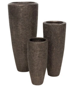 Fleur Ami Kunststoff-Vase Coral, Konisch, Bronze -Haus Pflanzen Welt 6757959 WE DE 001 fleuramiKunststoffTopfCoralrund
