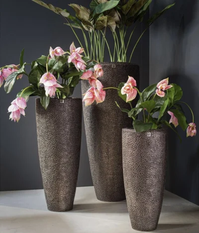 Fleur Ami Kunststoff-Vase Coral, Konisch, Bronze -Haus Pflanzen Welt 6757959 WE MO 001 fleuramiKunststoffTopfCoralrund