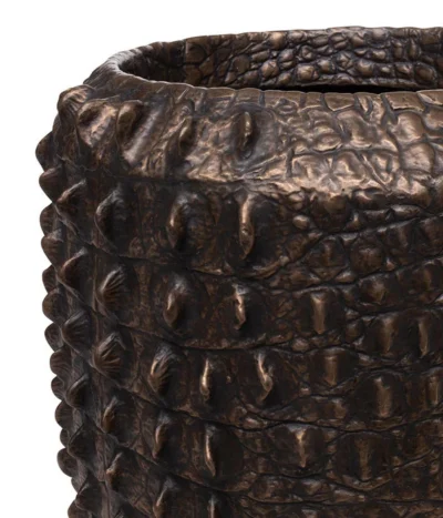Fleur Ami Kunststoff-Topf Croc, Konisch, Bronze, Ca. Ø47/H56 Cm -Haus Pflanzen Welt 6758999 WE DE 001 FleurAmiPflanzgefaessCroc