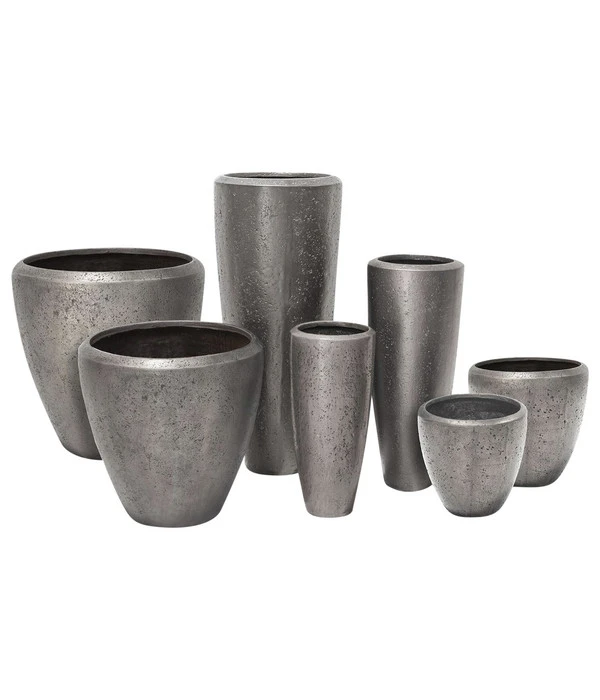 Fleur Ami Kunststoff-Vase Grace, Konisch, Silber 4 Fleur Ami Kunststoff-Vase Grace, Konisch, Silber – Bild 2