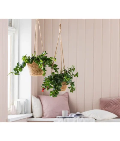 Dehner Seegras-Ampel Igmar -Haus Pflanzen Welt 6759393 WE MO 005 AmpelIgmarBraun