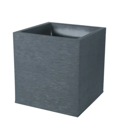 EDA-plastiques Kunststoff-Topf Graphit, Gerillt