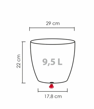 Scheurich Kunststoff-Topf Barceo, Rund -Haus Pflanzen Welt 6769475 WE BG 001 ScheurichTopfBarceo