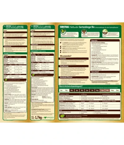 Substral® Naturen® Gartendünger, 1,7 Kg -Haus Pflanzen Welt 6770507 WE DE 001 SubstralGartenduengerBio