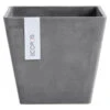 Ecopots Kunststoff-Topf Rotterdam, Quadratisch -Haus Pflanzen Welt 6850531 6850564 6850580 6850622 WE FS 001 EcopotsKunststoffTopfRotterdamquadratischgrau