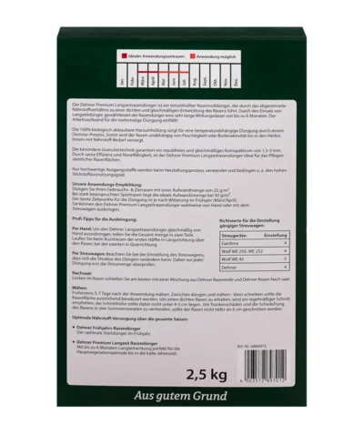 Dehner Premium Langzeitrasendünger 7 Dehner Premium Langzeitrasendünger -Haus Pflanzen Welt 6860472 WE FS 002 DehnerPQRasenduenger2500g