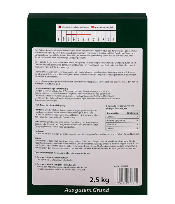 Dehner Premium Langzeitrasendünger 5 Dehner Premium Langzeitrasendünger – Bild 3