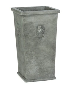 Dehner Leichtbeton-Topf Windsor, Eckig, Grau