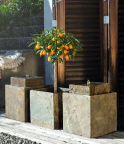 Climaqua Schiefer-Topf Cubi, Quadratisch -Haus Pflanzen Welt 6876817 WE MO 001 ClimaquaSchieferTopfCubirechteckig