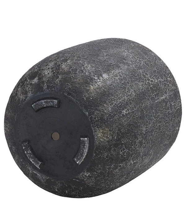 Dehner Polystone-Topf Lava, Rund, Schwarz 5 Dehner Polystone-Topf Lava, Rund, Schwarz – Bild 3