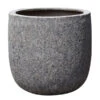 Dehner Polystone-Topf Lava, Rund, Schwarz -Haus Pflanzen Welt 6878847 WE FS 001 PolystoneTopfLava35cm
