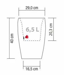 Scheurich Kunststoff-Topf Barceo High, Rund -Haus Pflanzen Welt 6878946 WE BG 001 ScheurichTopfBarceoHigh