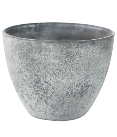 Dehner Kunststoff-Übertopf Nova, Konisch, Grau