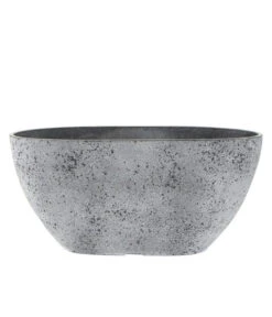 Dehner Kunststoff-Jardiniere Nova, Oval, Grau, Ca. B36/H17/T16 Cm