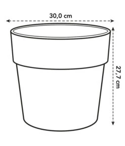 Elho Kunststoff-Topf Vibia Straight, Rund -Haus Pflanzen Welt 6926505 6926547 6926588 WE BG 001 ElhoTopfVibiaStraight30cm