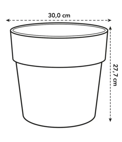 Elho Kunststoff-Topf Vibia Straight, Rund -Haus Pflanzen Welt 6926505 6926547 6926588 WE BG 001 ElhoTopfVibiaStraight30cm