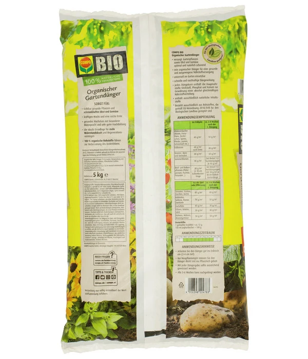 COMPO BIO Organischer Gartendünger, 5 Kg 4 COMPO BIO Organischer Gartendünger, 5 Kg – Bild 2